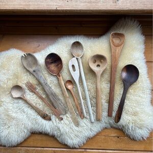 Vintage Primitive Wooden Spoons